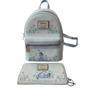 Loungefly x Disney Eeyore Floral Mini Backpack & Zip Around Wallet Set